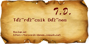 Töröcsik Dénes névjegykártya