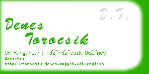 denes torocsik business card